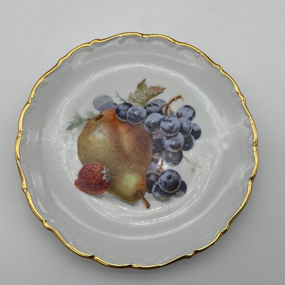 Schumann Arzberg Bavaria Germany VTG Fruit Pattern Dessert Plates Set of 4 - Picture 7 of 7